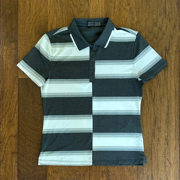 G/FORE Women’s Offset Gradient Stripe Tech Polo NWOT Size Small - Picture 5 of 14